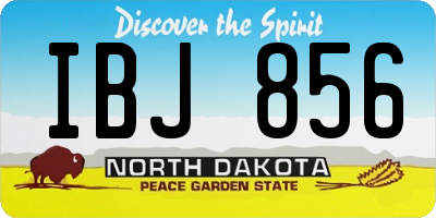 ND license plate IBJ856