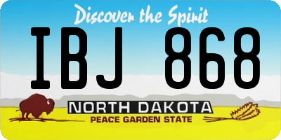 ND license plate IBJ868