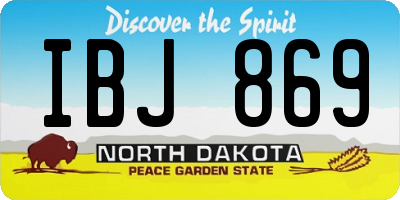ND license plate IBJ869