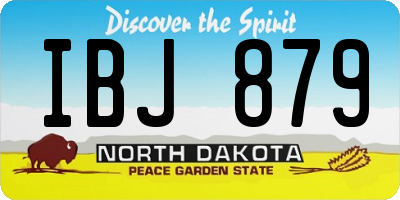 ND license plate IBJ879