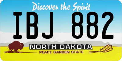 ND license plate IBJ882