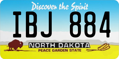 ND license plate IBJ884