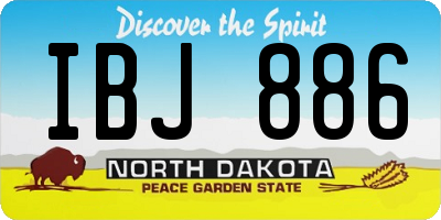 ND license plate IBJ886