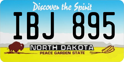 ND license plate IBJ895