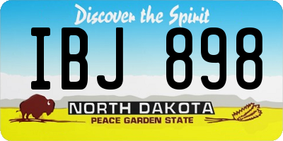 ND license plate IBJ898