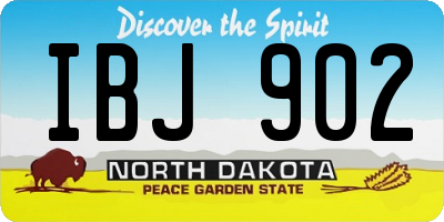 ND license plate IBJ902
