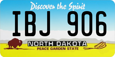 ND license plate IBJ906