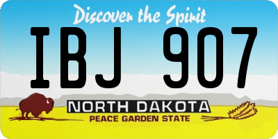 ND license plate IBJ907