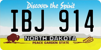 ND license plate IBJ914