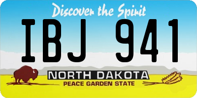 ND license plate IBJ941