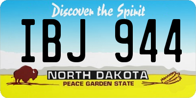 ND license plate IBJ944