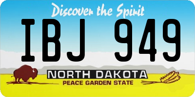 ND license plate IBJ949