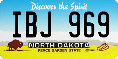 ND license plate IBJ969