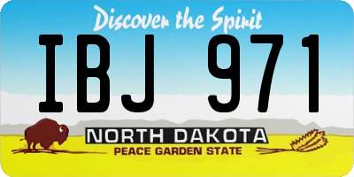 ND license plate IBJ971