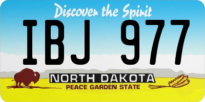 ND license plate IBJ977