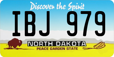 ND license plate IBJ979