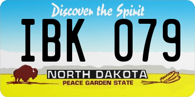 ND license plate IBK079