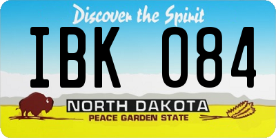 ND license plate IBK084