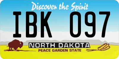 ND license plate IBK097