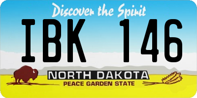 ND license plate IBK146