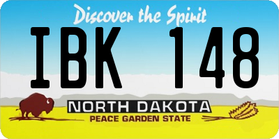 ND license plate IBK148