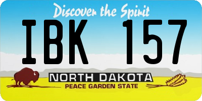 ND license plate IBK157