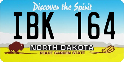 ND license plate IBK164