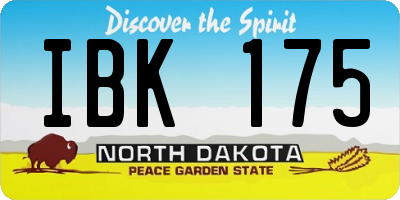 ND license plate IBK175