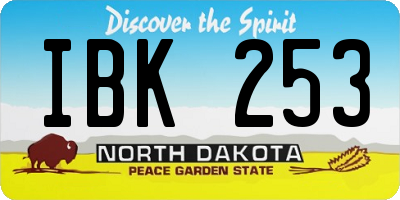 ND license plate IBK253