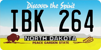 ND license plate IBK264
