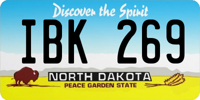 ND license plate IBK269