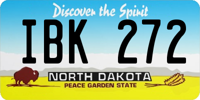 ND license plate IBK272