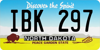 ND license plate IBK297