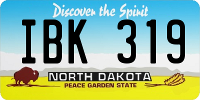 ND license plate IBK319