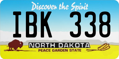 ND license plate IBK338