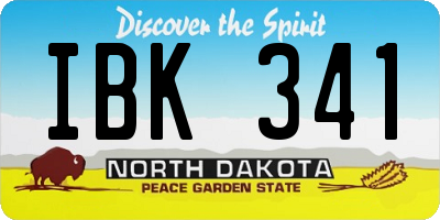 ND license plate IBK341