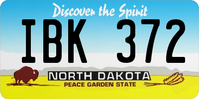 ND license plate IBK372