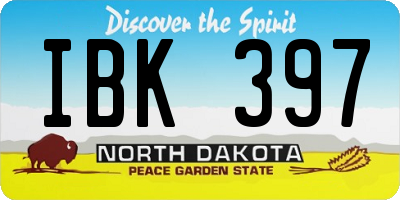ND license plate IBK397