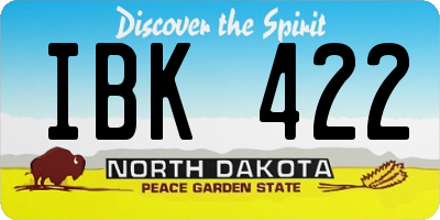 ND license plate IBK422
