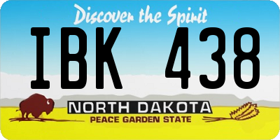 ND license plate IBK438