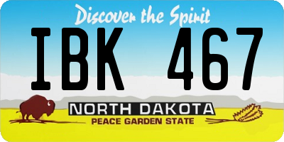 ND license plate IBK467