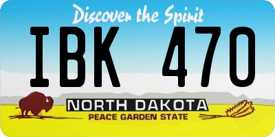 ND license plate IBK470