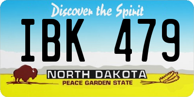 ND license plate IBK479