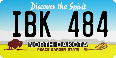 ND license plate IBK484