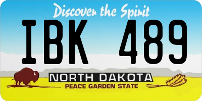 ND license plate IBK489