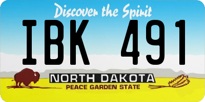 ND license plate IBK491