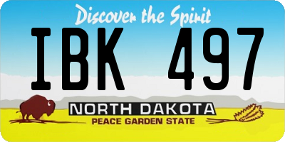 ND license plate IBK497