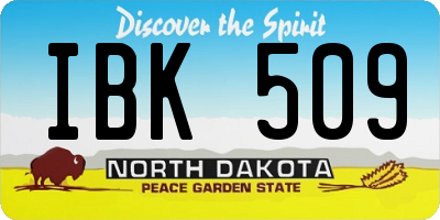 ND license plate IBK509
