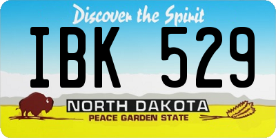 ND license plate IBK529