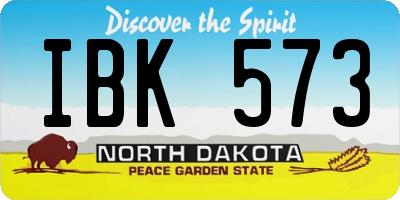 ND license plate IBK573